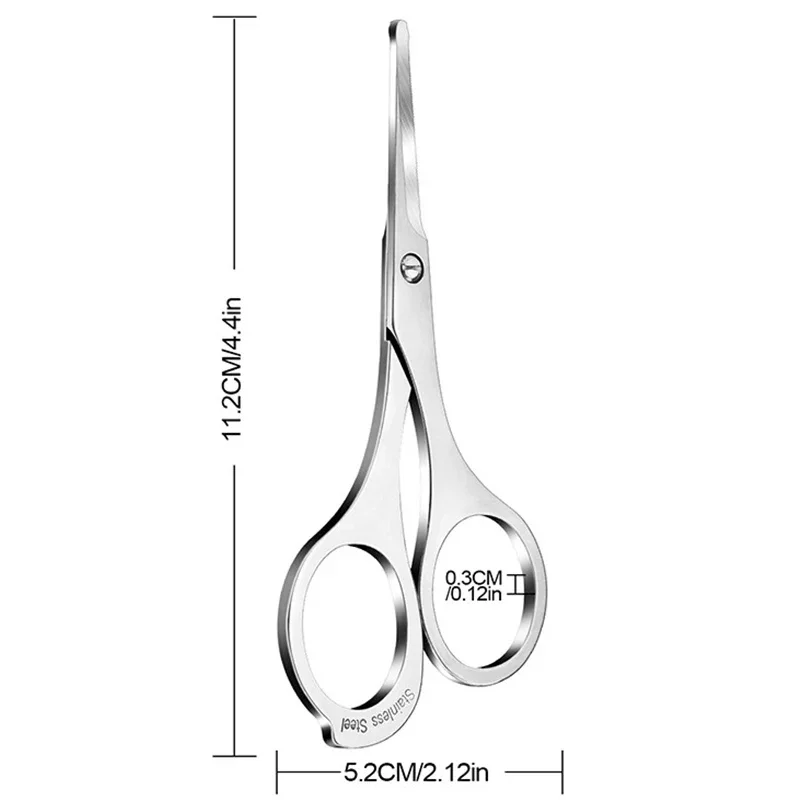 1Pc Forbici per il naso Prodotti di bellezza Strumento per il trucco Rimozione dei peli Cuticole per unghie Forbici a punta tonda Forbici per capelli del naso per la salute sicura