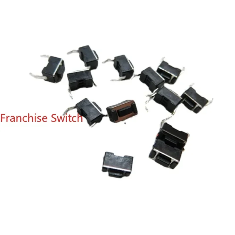 10PCS Light Touch Switch, Button  Micro  3*6*4.3mm, Two Pin Straight Inserted Imported Spring Piece