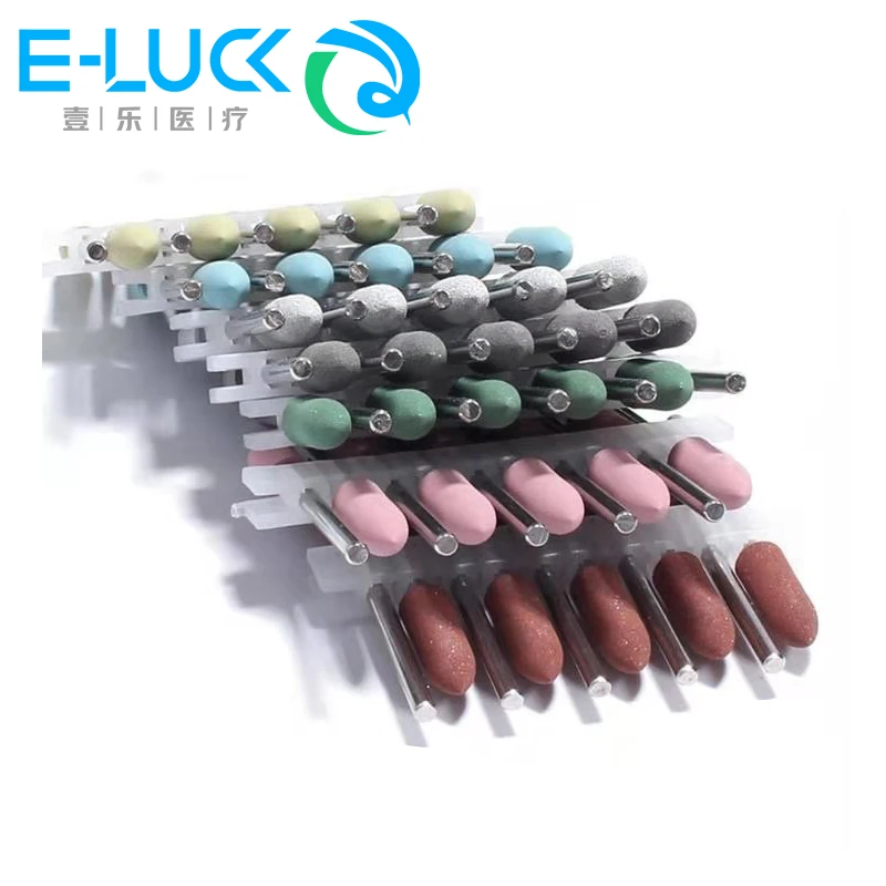 Dental Polishing Burs Silicone Rubber Grinding Heads Teeth Whitening Plishing Drill 2.35mm HP Shank Dentist Accessories