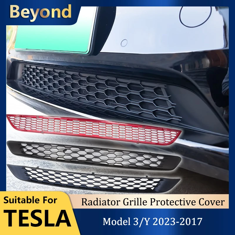 For Tesla 2017-2023 Model Y Front Grill Car Lower Bumper Insect Net Anti Dust Garbage Proof Inner Cover Model 3 Accessories