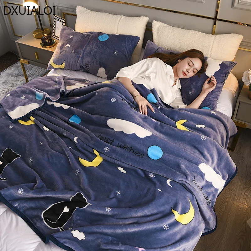 Spring and autumn season thick flannel blanket, nap air conditioner blanket Sofa towel blankets for bedroom Home gifts