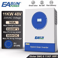 EASUN 11kW 6.2KW 48V Hybrid Solar Inverter 230V 160A MPPT Charge Controller Pure Sine Wave Off Grid Hybrid Inverter With WIFI