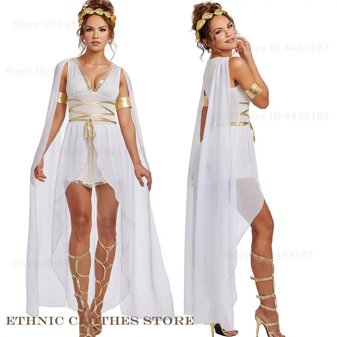 

Halloween Women's Cosplay Costumes Medieval Clothing Ancient Greek Goddess Egyptian Queen Stage Performance Suit Sexy Dress