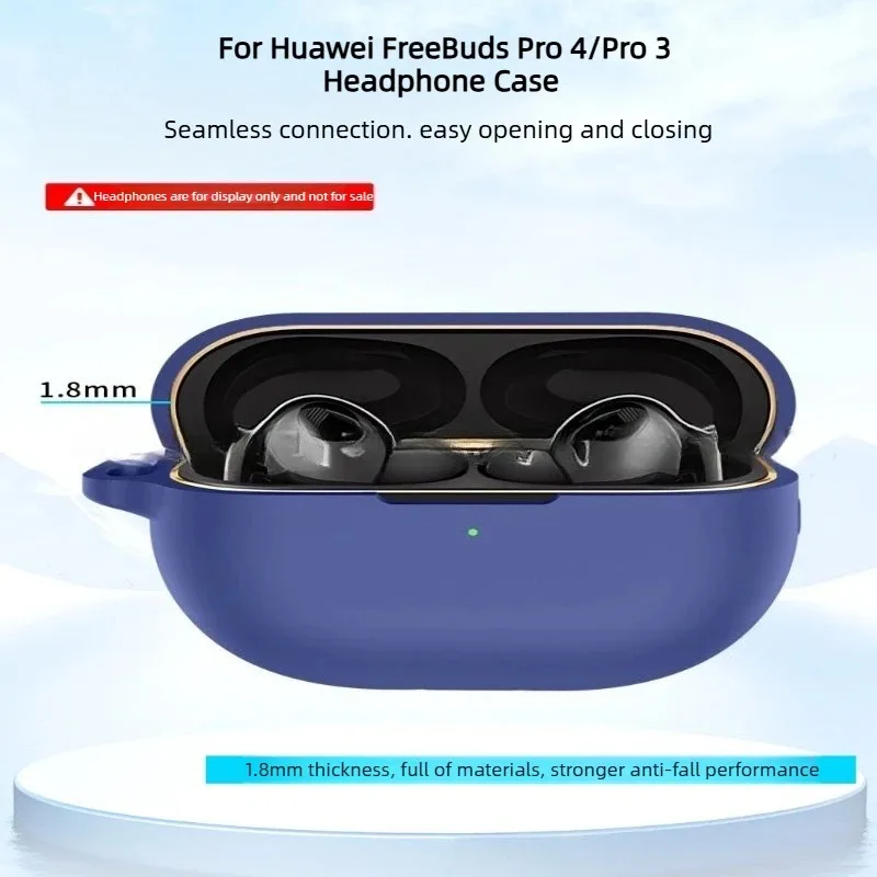 

Non-Slip Silicone Cover for Huawei FreeBuds Pro 4 /Pro 3，Heavy-Duty Housing with Free Carabiner & Shockproof Feature