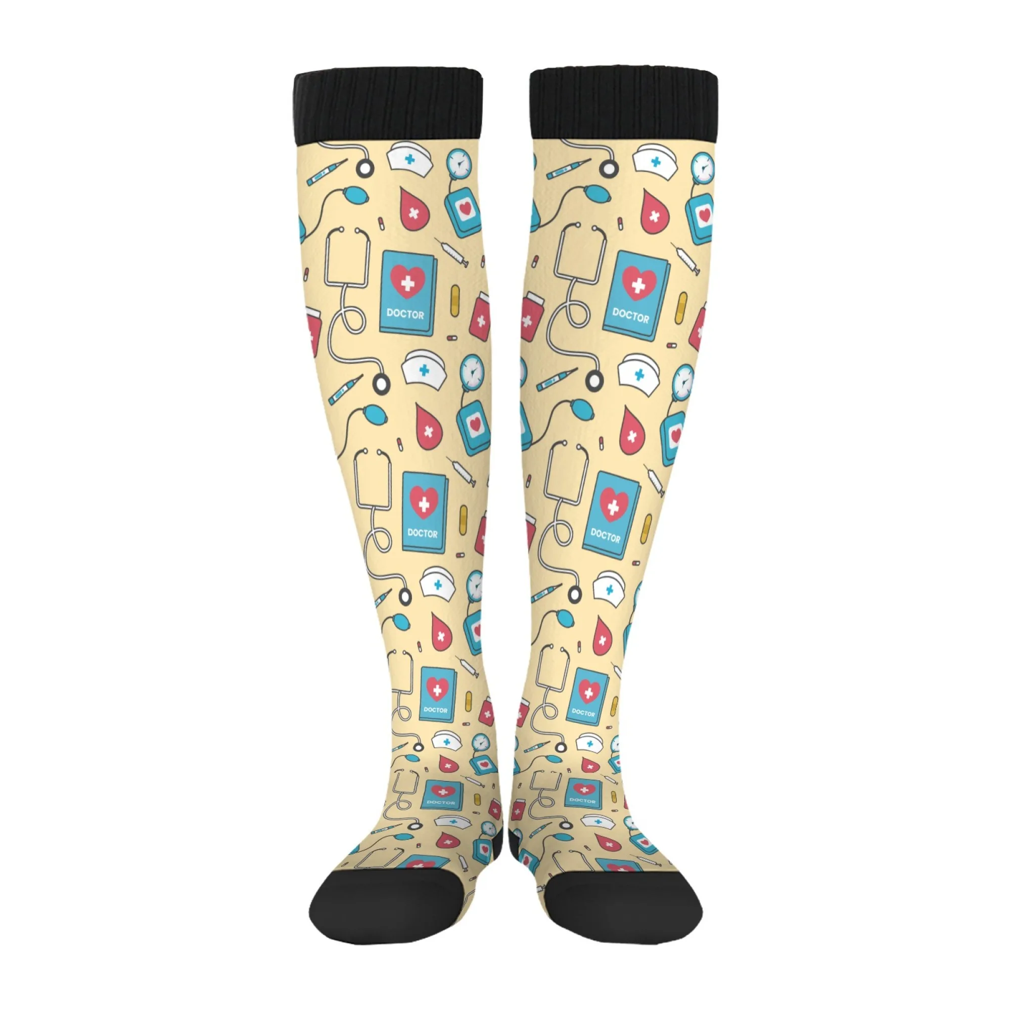 

Мультяшные забавные медицинские носки для врача, удобные теплые женские чулки, спортивные компрессионные носки для отдыха, новинка, носки для медсестры