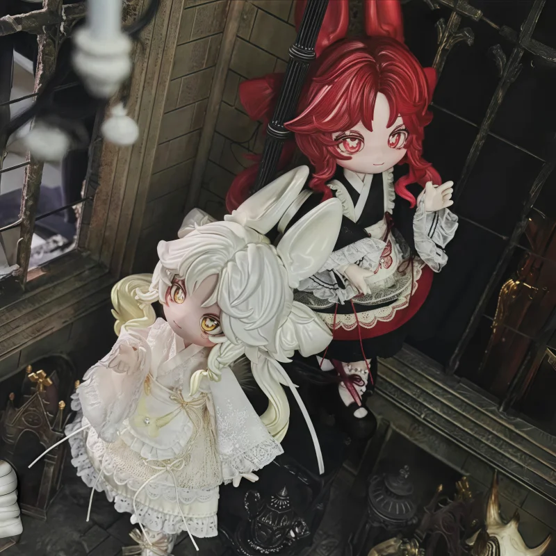 جديد في المخزون دمية غير صالحة للأكل سنة واحدة بطاقة تعليق أرنب مزدوج 12 نقطة Bjd المنقولة دمية تمثال لعبة مجسمة هدية عيد ميلاد