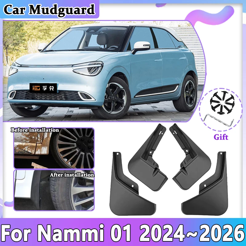 

Car Front Rear Wheel Mud Flap For Dongfeng Nammi 01 Accessories 2024 2025 2026 Front Wheel Mudguards Guards Fender Auto Mudflaps