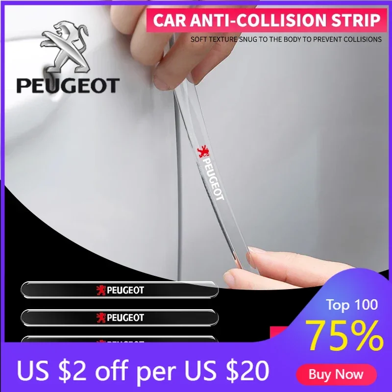 

2026 Hot Car Sticker New Car Door Handle Protector Anti-Scratch Silicone Door Bowl Sticker For Peugeot 407 508 2008 5008 3008 20