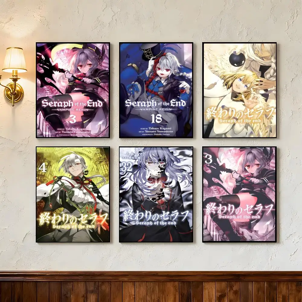 Anime Seraph of the End Poster Wall Art Poster Prints Home Wall Decor Gift for Living Room, Bedroom Bar & Parlor
