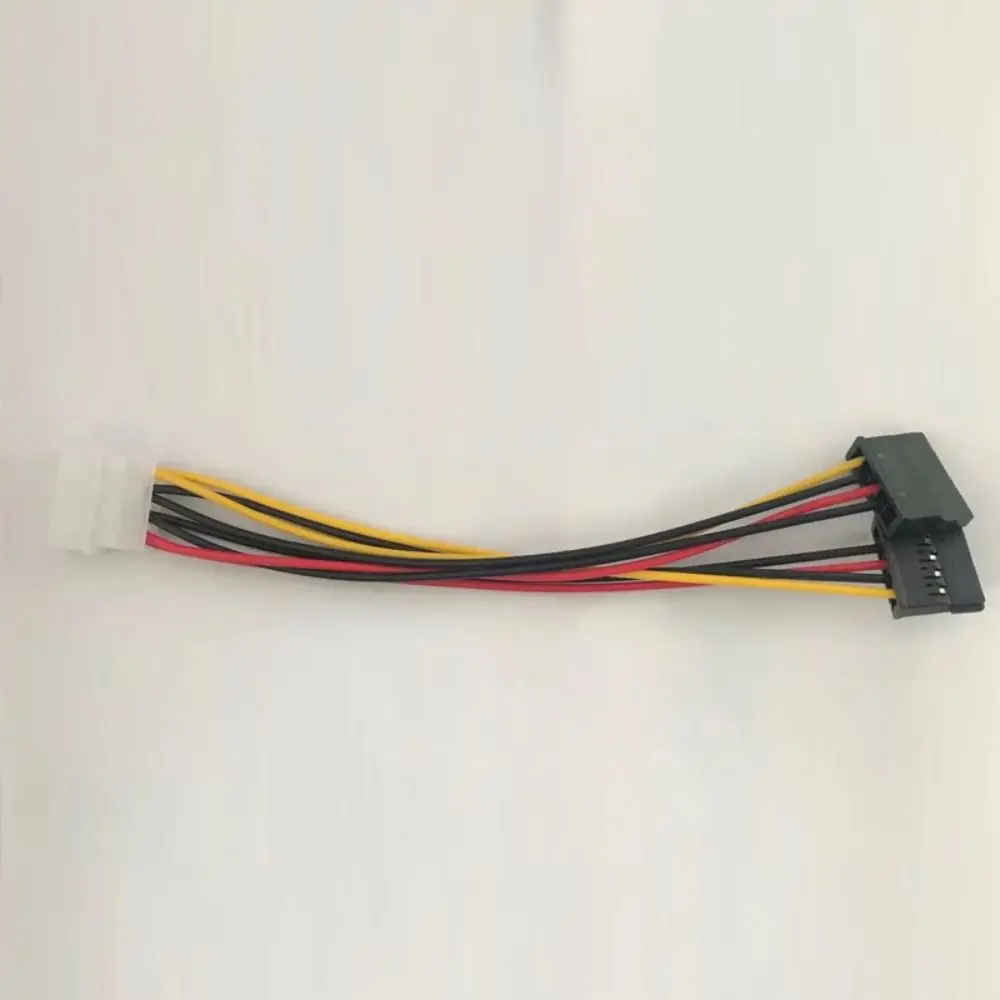 Molex to SATA Dual Hard Drive Power Lead 4 Pin to 15 Pin 7.48in Power Extension Cable Power Splitter Y Cable