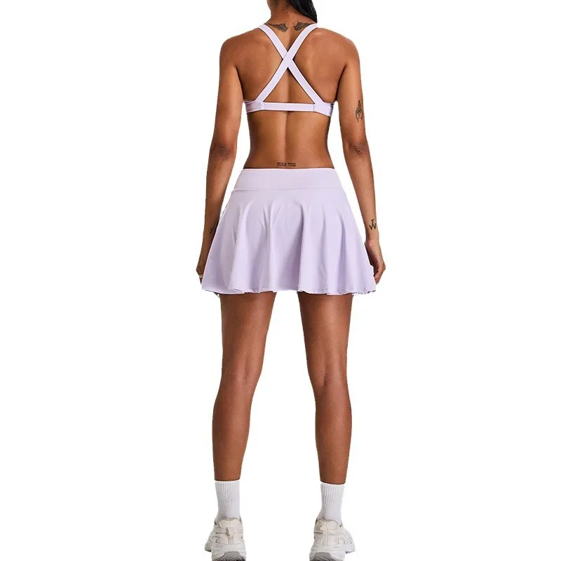 YJ-New Badminton Tennis Skirt Sports Suit Women's Yoga Skirts Outdoor Leisure PleatedACulottes