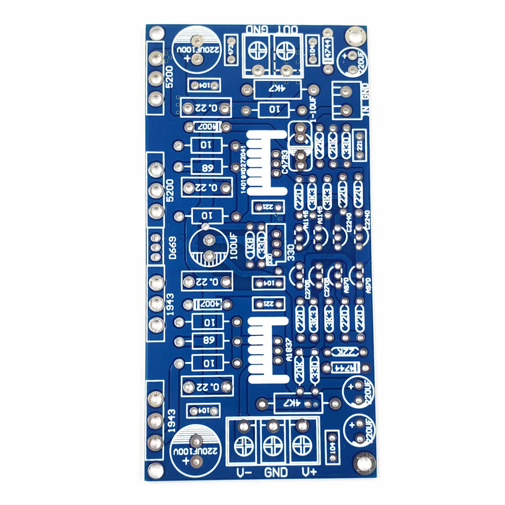 PCB Board 1943+5200 Mono Power Amplifier Board For Audiophile DIY 200W PCB Board Circuit Design Empty Board High Power wholesale