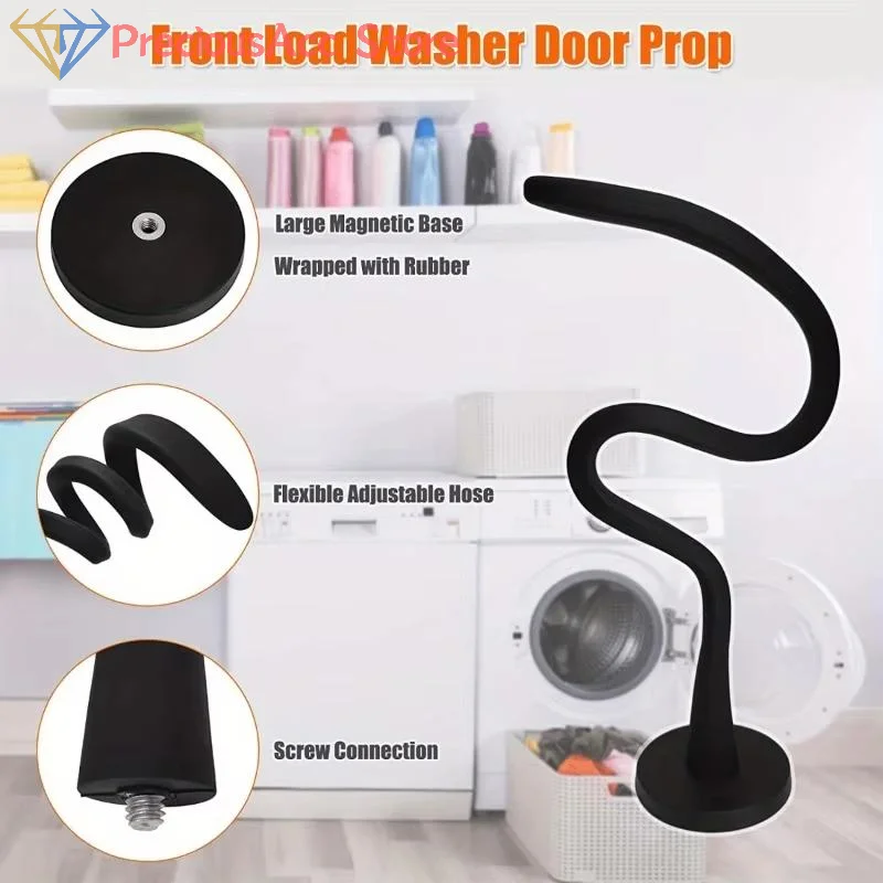 Washing Machine Door Magnet Bracket Strong Magnetic Front Door Holder with Silicone Snake Strip Replacement Repair Accessory