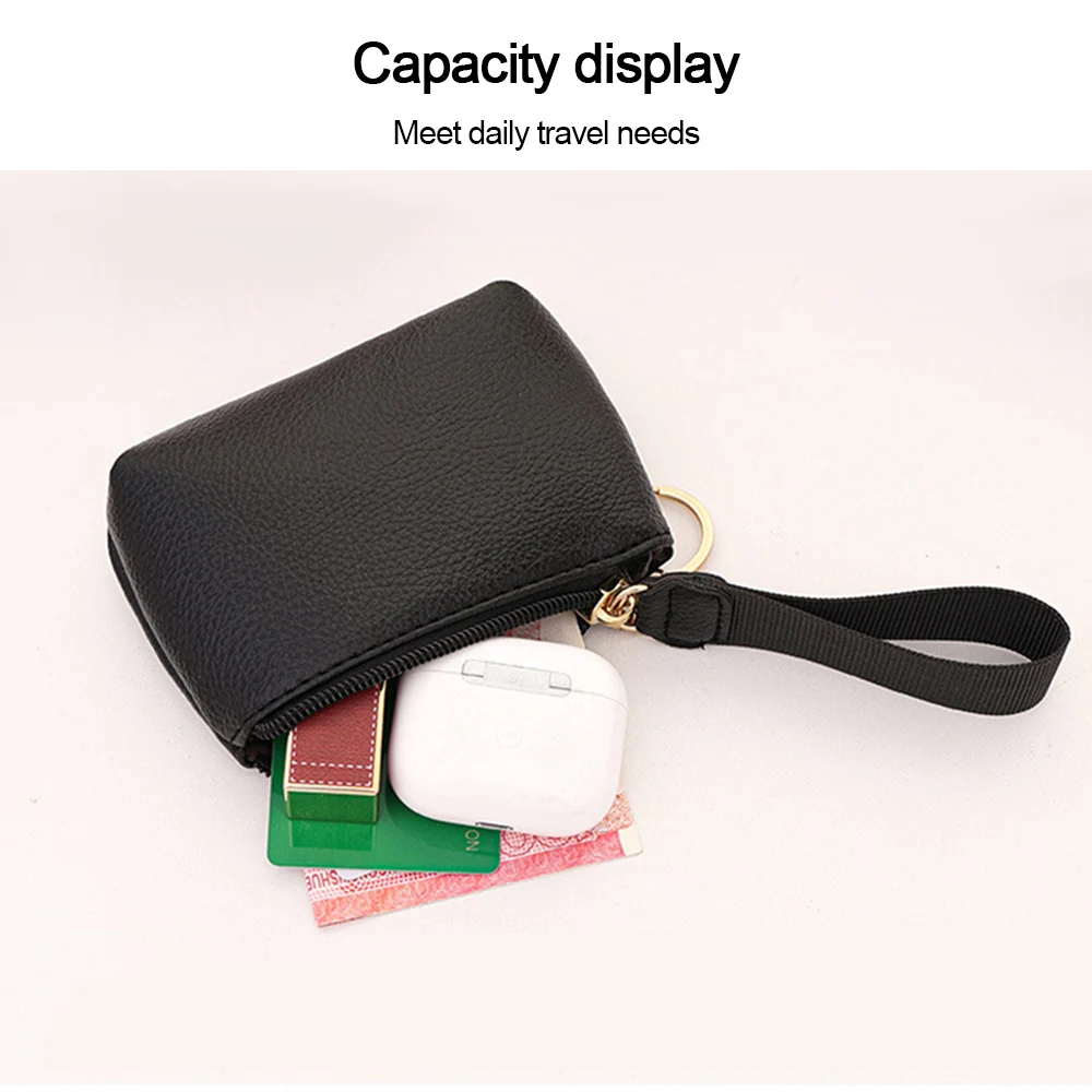 

New Multifunctional Wallet Zipper Solid Color Clutch Bags PU Leather Coin Bag