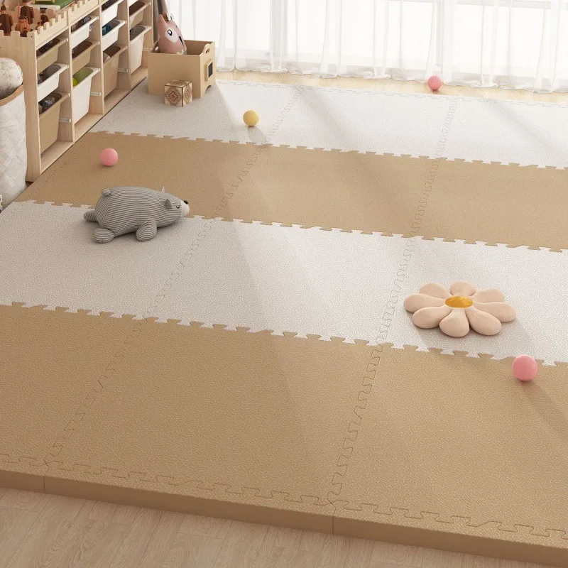 

Детский игровой коврик-пазл из ЭВА-пены, утолщенный, с текстурой личи, для ползания, напольный ковер, модульный, для детской комнаты, спортивный коврик для занятий