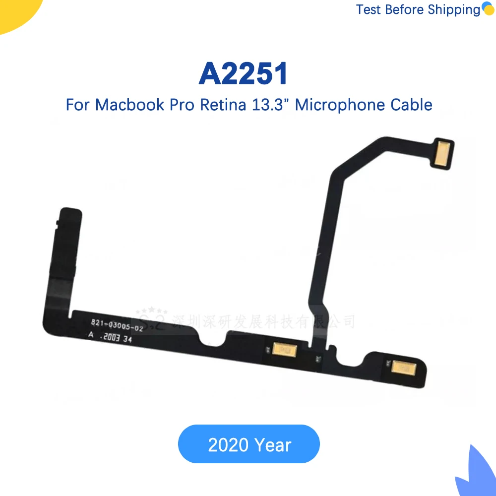 

Original A2251 Microphone Cable For Macbook Pro Retina 13.3" A2251 Mic. Cable 821-03005-02 2020 Year