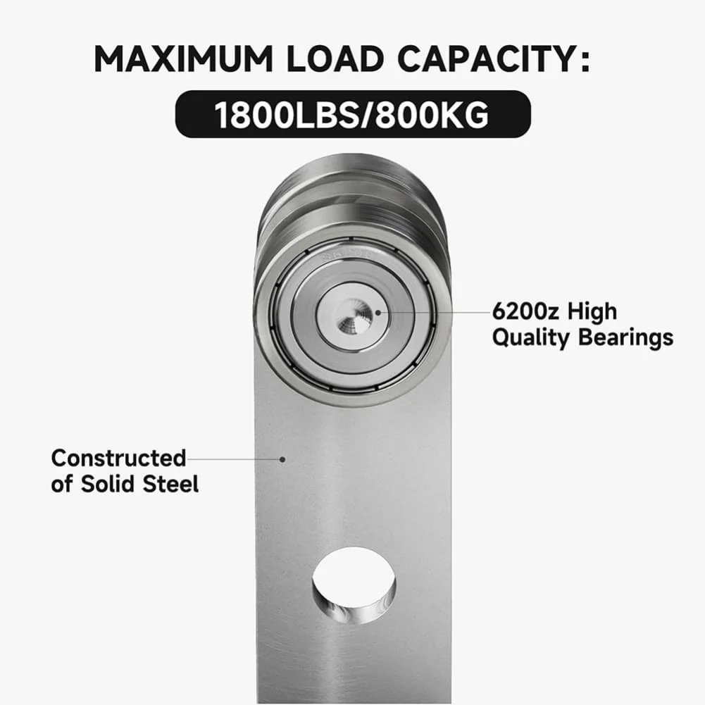 Double Bearing Sliding Door Wheels Heavy Duty for Smooth Sliding Operation Made with High Carbon Steel Suitable for Panel Doors