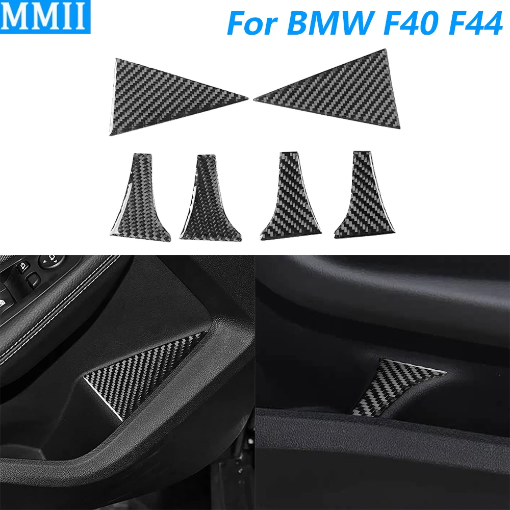 

Для BMW 1 серии F40, 2 серии F44 2020-2024: накладка на панель дверного отсека для хранения из углеродного волокна, аксессуары для автомобиля, наклейка
