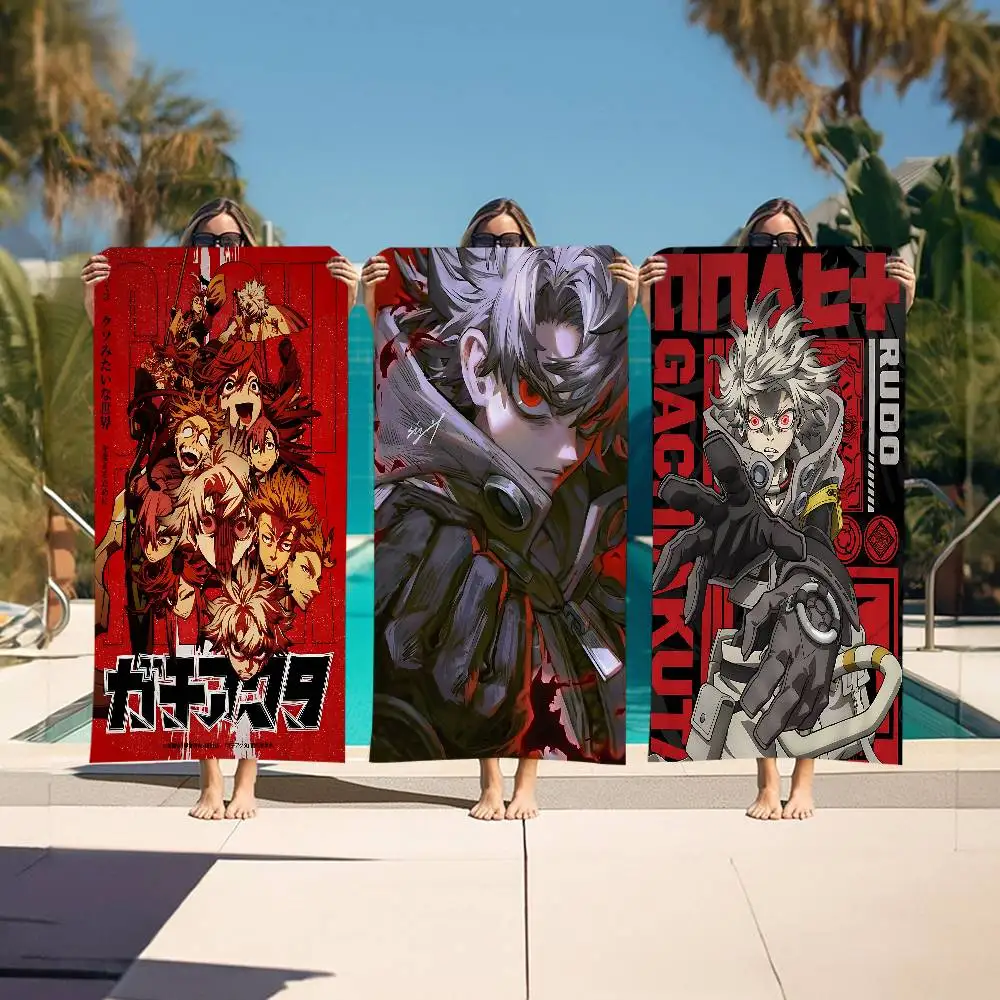 Hot Cool Anime G-Gachiakuta Anime Beach Swimming Towel Soft Absorbent Washcloth Children's Gifts for Kids Travel Camping Gym