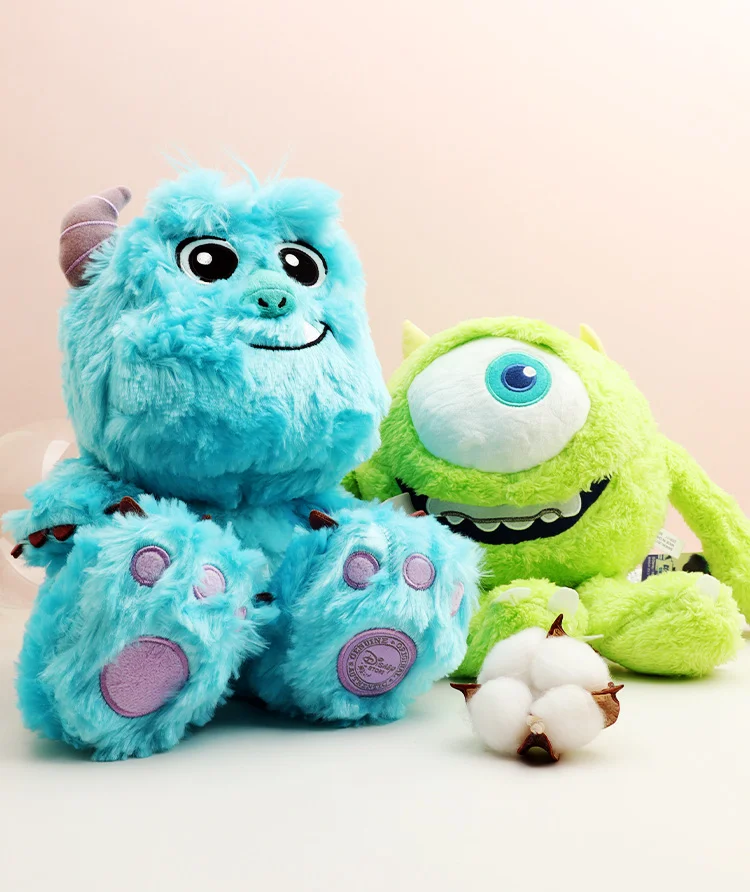 Cartoon Pixar Kawaii Plüschtiere Monsters Inc. Sullivan Familie Mike Wazowski Spielzeugset für Jungen Mädchen Niedliche Film-Stofftiere Neu – Detail 1