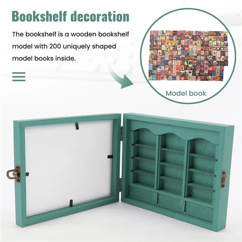 ลดราคา-ของตกแต่งชั้นวางหนังสือจิ๋ว หนังสือจิ๋ว ของขวัญสำหรับผู้ที่มีความวิตกกังวล ตกแต่งห้องนั่งเล่นและสำนักงาน