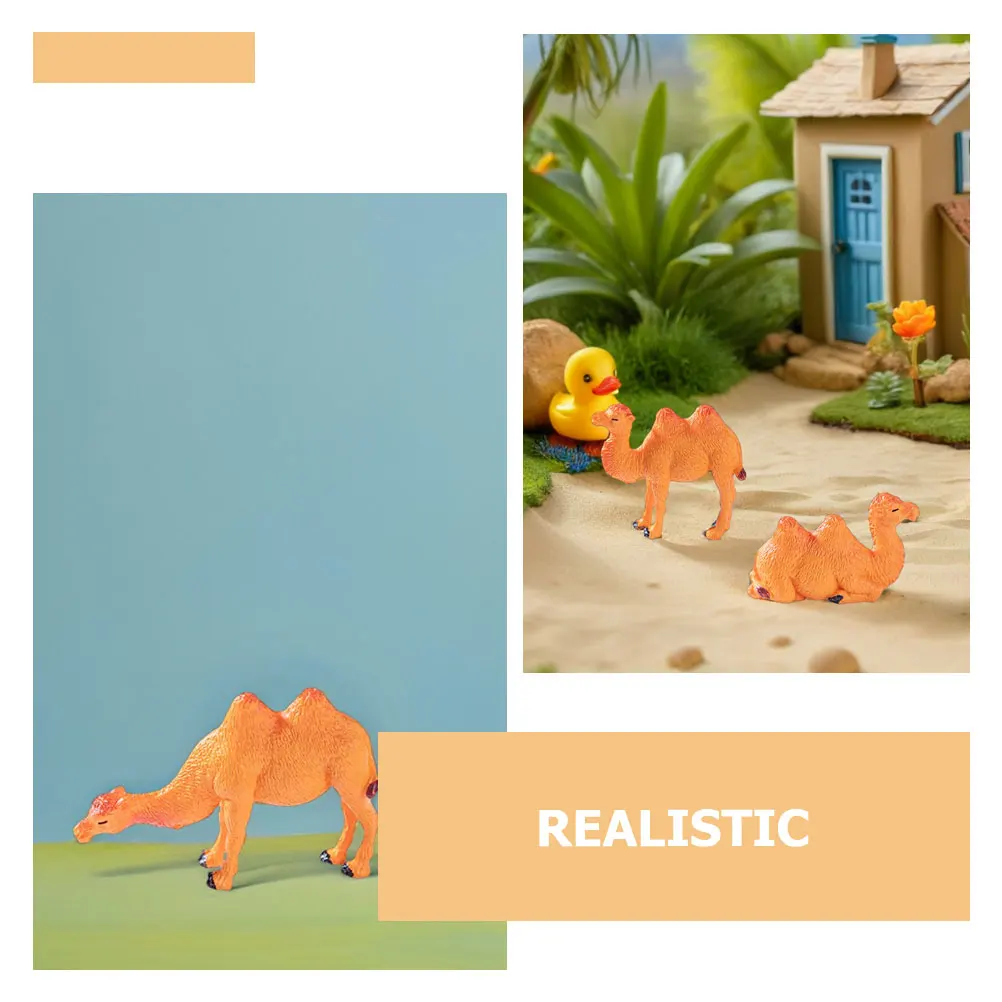 18 szt. Miniaturowych figurek wielbłądów: Wysokiej jakości plastikowe ozdoby do dekoracji krajobrazu pustynnego, do użytku wewnątrz i na zewnątrz, do mini ogrodów tematycznych, kreatywne dekoracje na biurko.