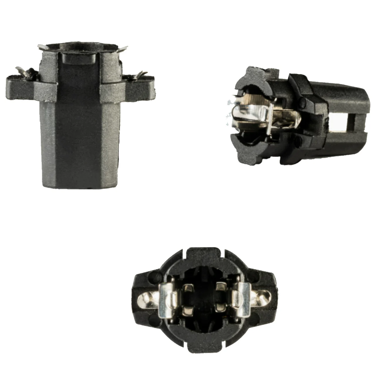 100Pcs Twist Lock B8.3 B8.3D Plug and Play Bulb Holder Sockets Auto Wedge Dashboard Indicator Instrument Light