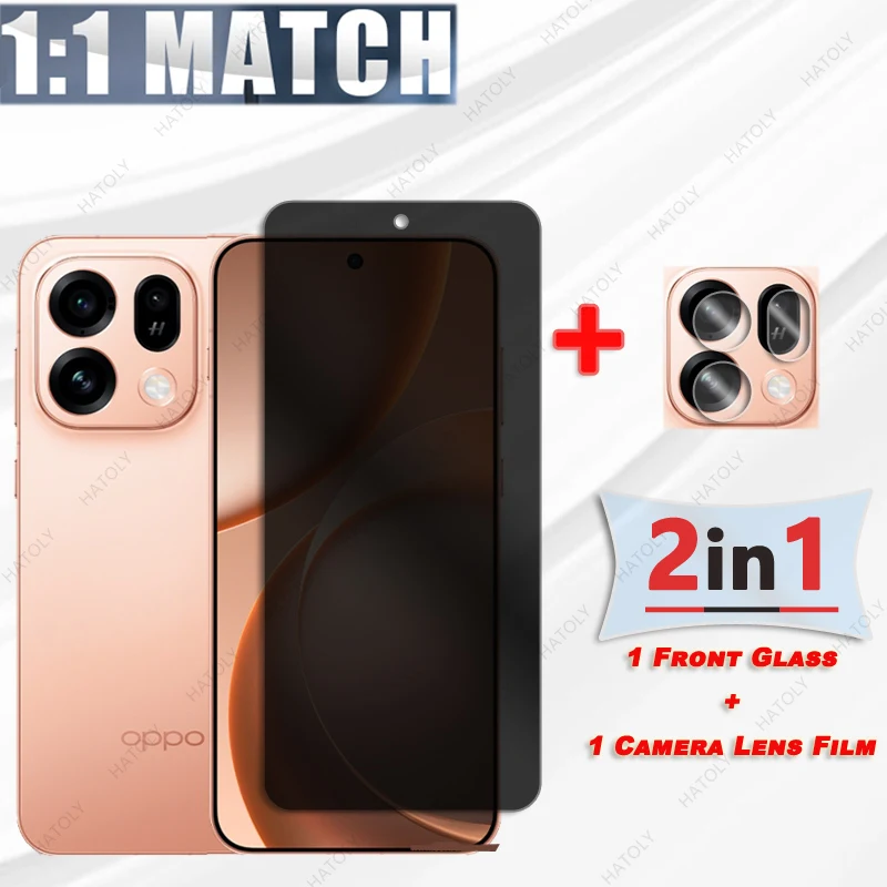 

Anti-spy Glass For Oppo Find X9s Glass Privacy Screen Protector For Oppo Find X9s Anti Glare Glass Camera Lens Protector