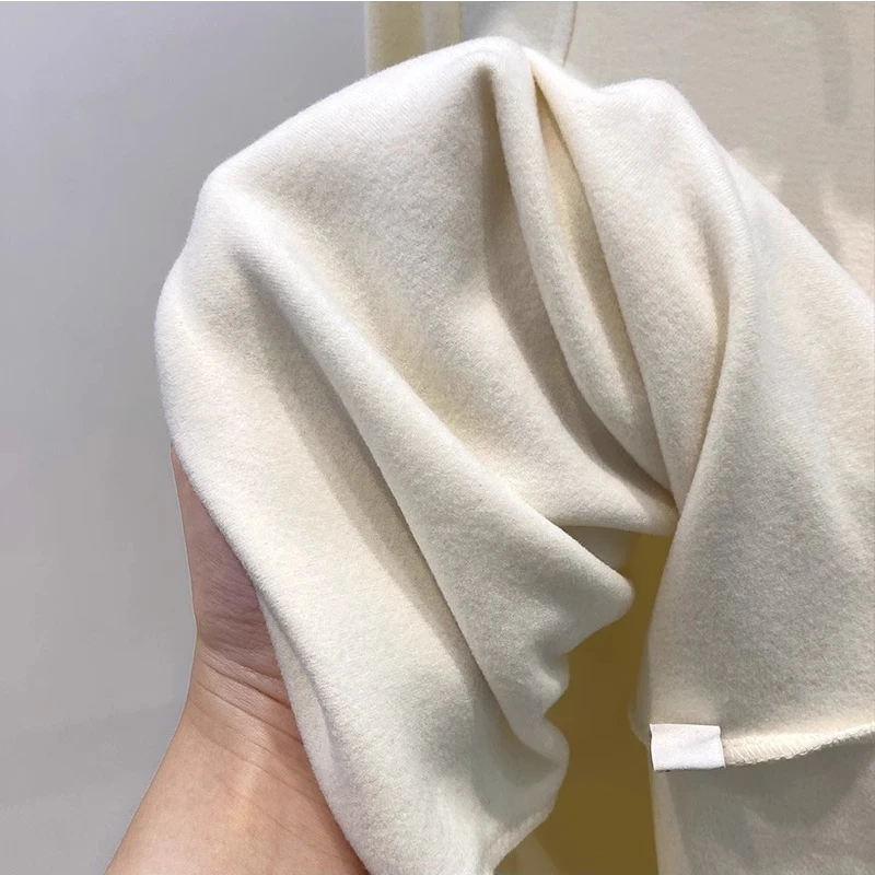 سويت شيرت نسائي بقلنسوة دافئ متعدد الاستخدامات بطبقة أساسية من الصوف لخريف/شتاء 2026 وصل حديثًا #6