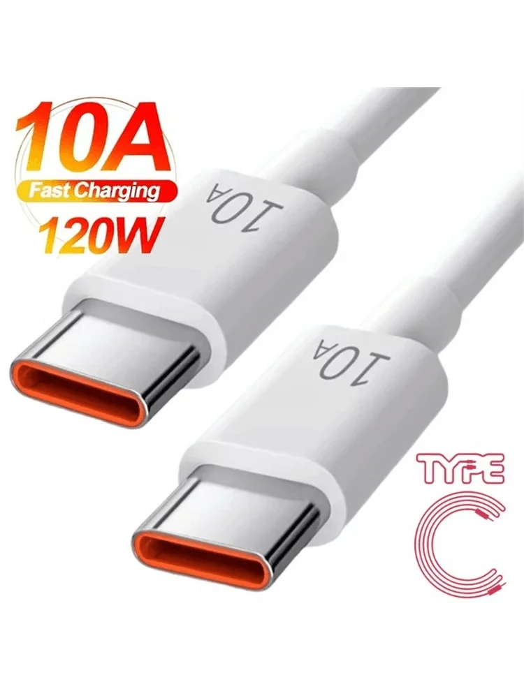 10A Typ C zu Typ C Kabel 120W Super Schnelle Lade Telefon Ladegerät USB C Datenkabel Für Samsung Xiaomi Huawei Schnell Ladegerät Kabel