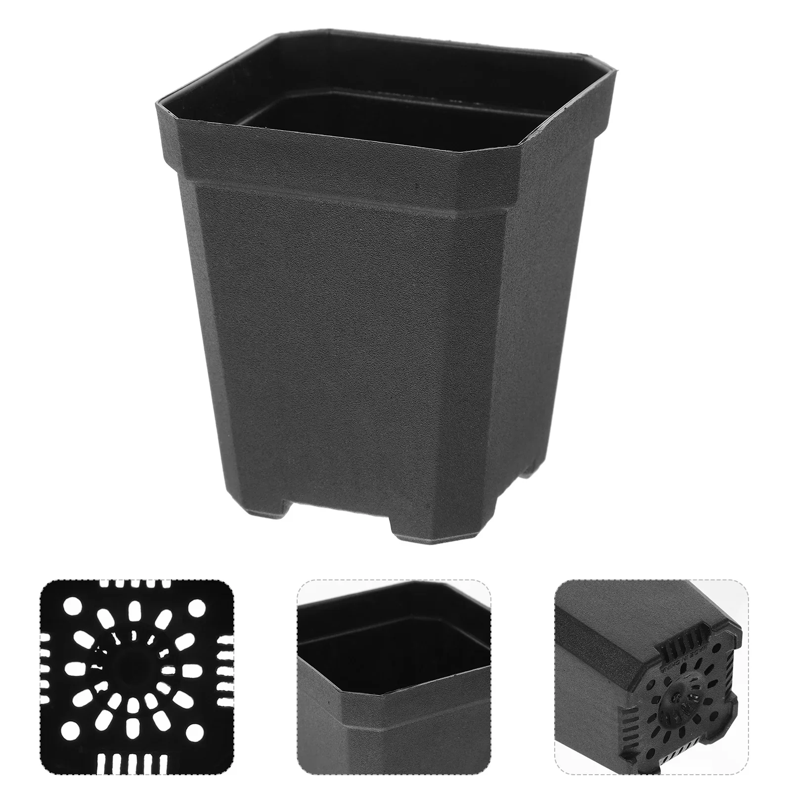

20 Pcs Square Seedling Pot Nursery Planter With Drainage Plastic Flower Baskets For Garden Supplies Lightweight Grow Pots Plants