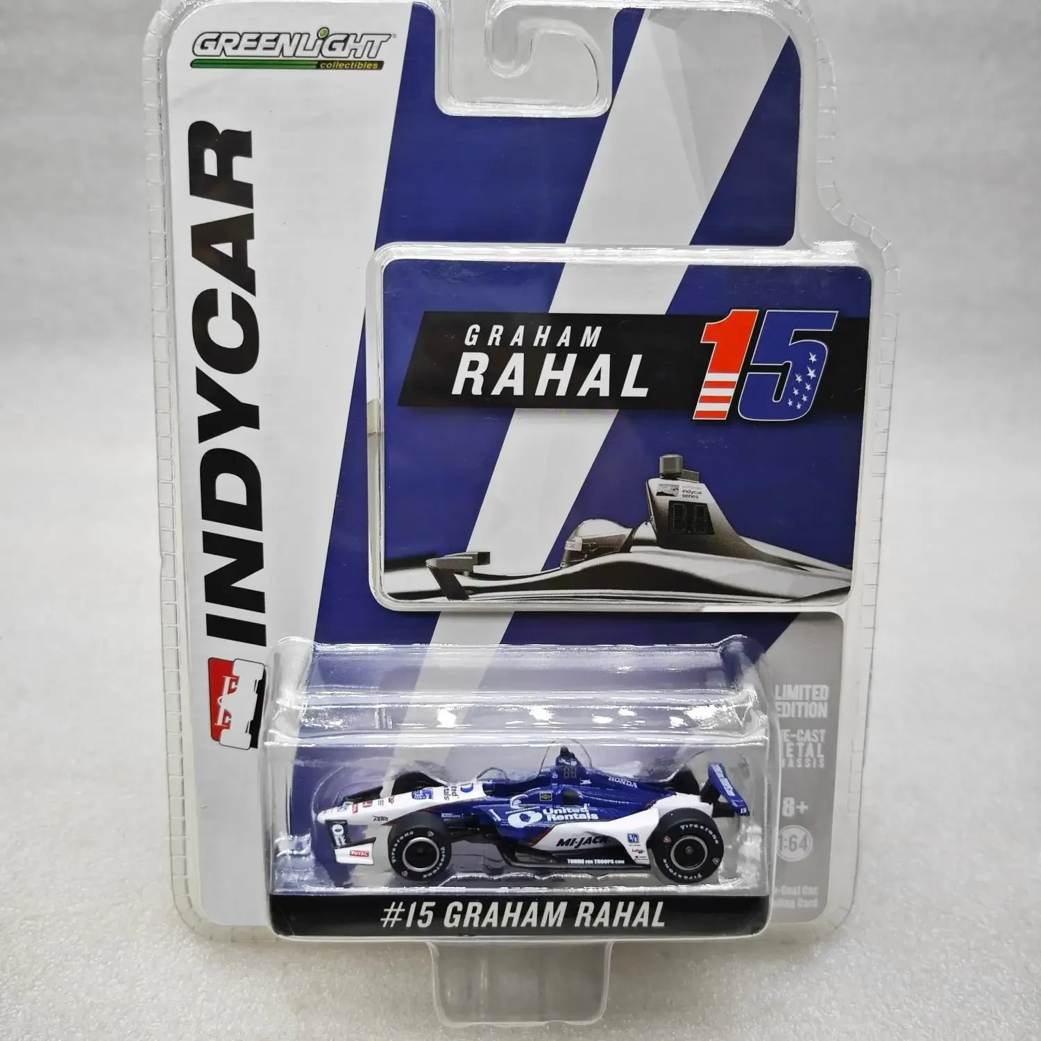 

GreenLight 1:64 NTT IndyCar Series-2018 # 15, модель автомобиля из сплава Graham Rahal High, мини-игрушка, коллекция, подарок