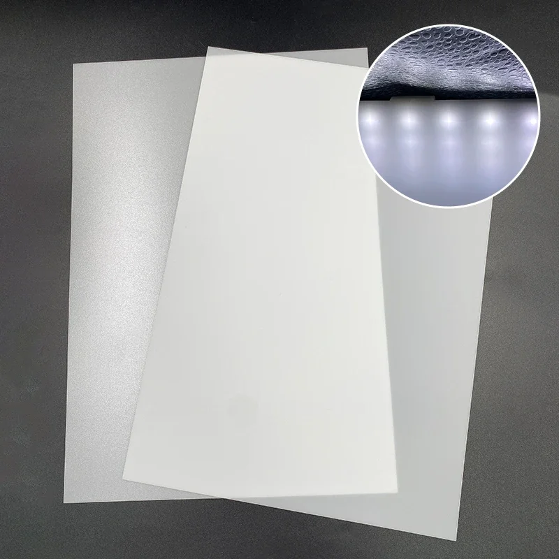 Panneau de Diffusion PC translucide léger, feuille de boîte à lumière Anti-éblouissement pour éclairage uniforme dans les vitrines et la signalisation