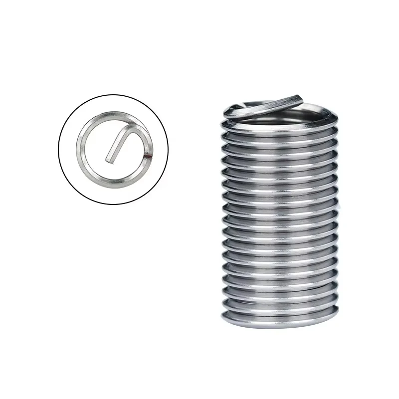 CMCP 10pcs M14X2 M14x1.5 Threaded Insert Stainless Steel Thread Repairing Tool Helicoil Screw Thread Repair Kit Threading Tools
