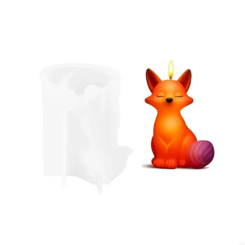 

195C Figurine Molds Foxes Suitable for Handmade Ornament and Desktop Displays