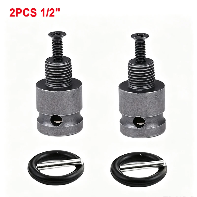 2Pcs M10 Thread Conversion Adapter 3/8 1/2‑20UNF Drill Chuck Adaptor For Angle Grinder Impact Wrench Screwdriver`