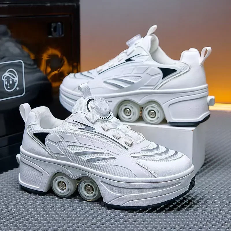 2025 Four-wheeled Led Luminous Roller Skates Four-wheeled Retractable Teenagers Roller Skates Waterproof Luminous Roller skates