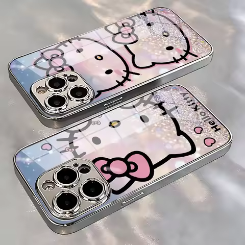 Cute Hellos Kittys Case for Samsung Galaxy A54 A35 A34 A25 A24 A14 A04 A13 A73 A53 A33 A23 A03 A13 A52 A72 A22 4G 5G Glass Cover