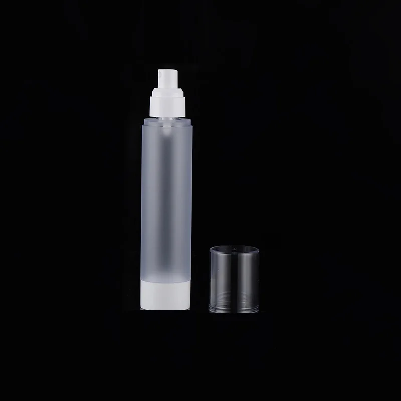 

Empty 80 100 120ml Airless Pump Plastic Spray Bottle Frosted AS Vacuum Container Cosmetic Toner Water Mist Spray Bottle 10pcs