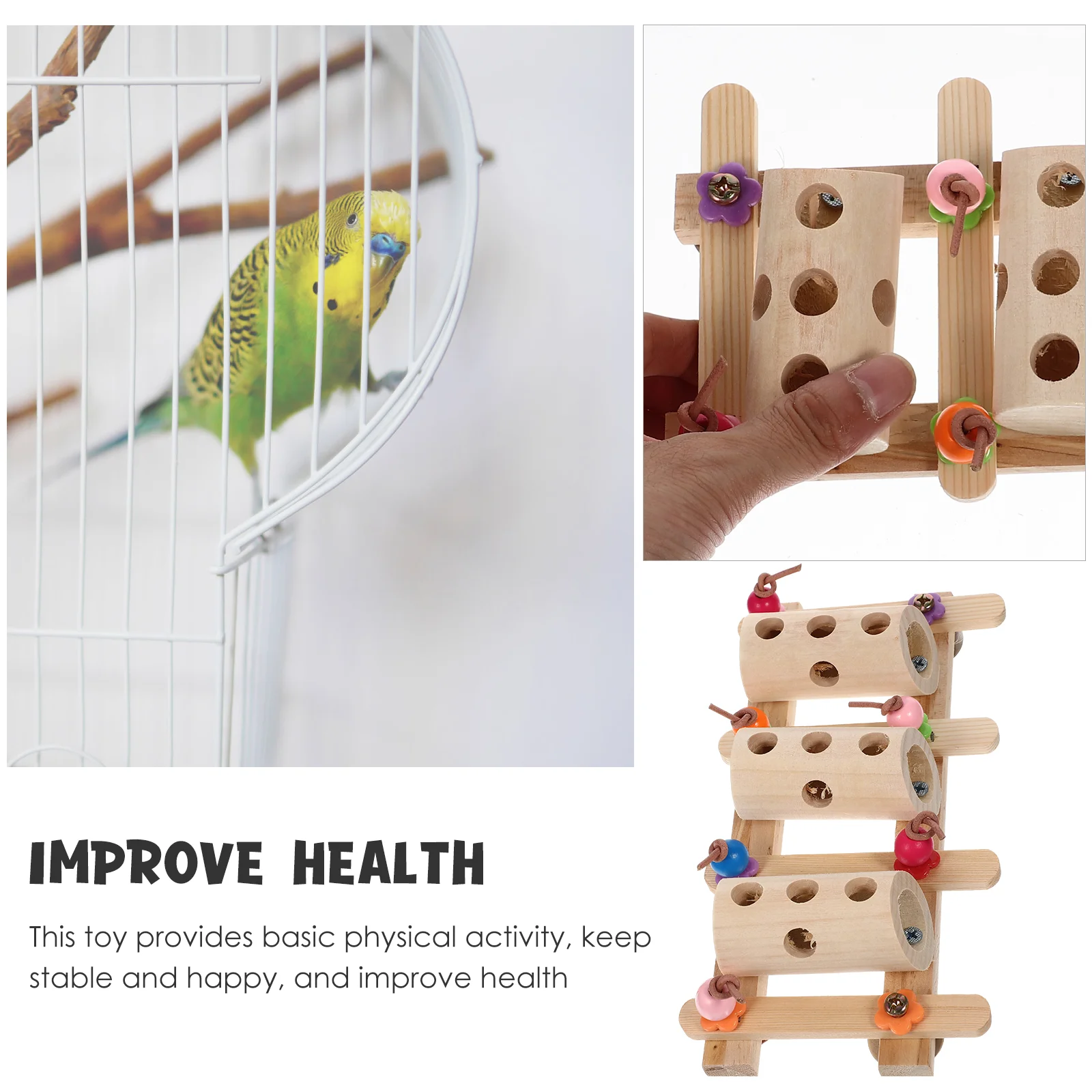 Parrot Foraging Toy Safe Treats Hideout The Bird Adventure Wood Food Hiding Wooden Hunting