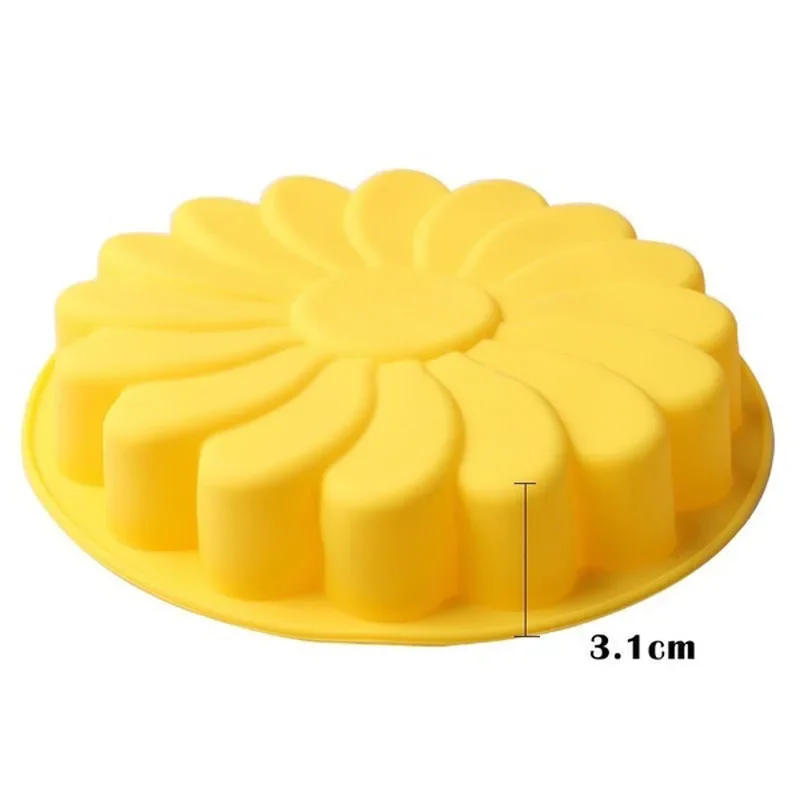 DIY 3d Fondant Silikon Kuchen formen Sonnenblume Backform Backform Keksform Gebäck Kuchen Dekorations werkzeug Küchen zubehör