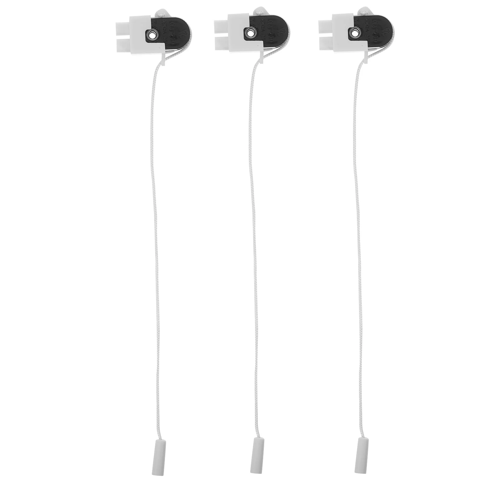 3Pcs Pull Cord Light Switches Reliable Pc Metal Wall Mount for Bathroom Lighting Bedroom Lamp Pull Control Switches