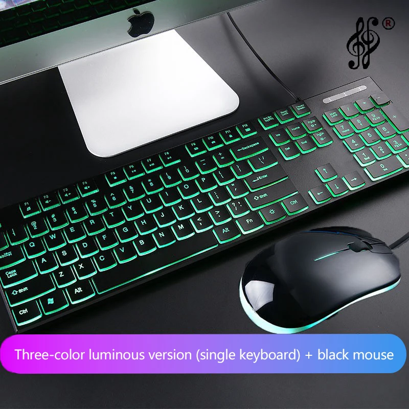 Wired Luminous Keyboard Breathing Light Chocolate Keyboard For Notebook Desktop Computer Gaming Office Typing