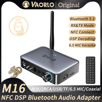 M16 Bluetooth Audio Receiver Transmitter NFC 3.5mm AUX 2RCA U-Disk TF 6.5 Mic Coaxial DSP Decoding HIFI Music Wireless Adapter