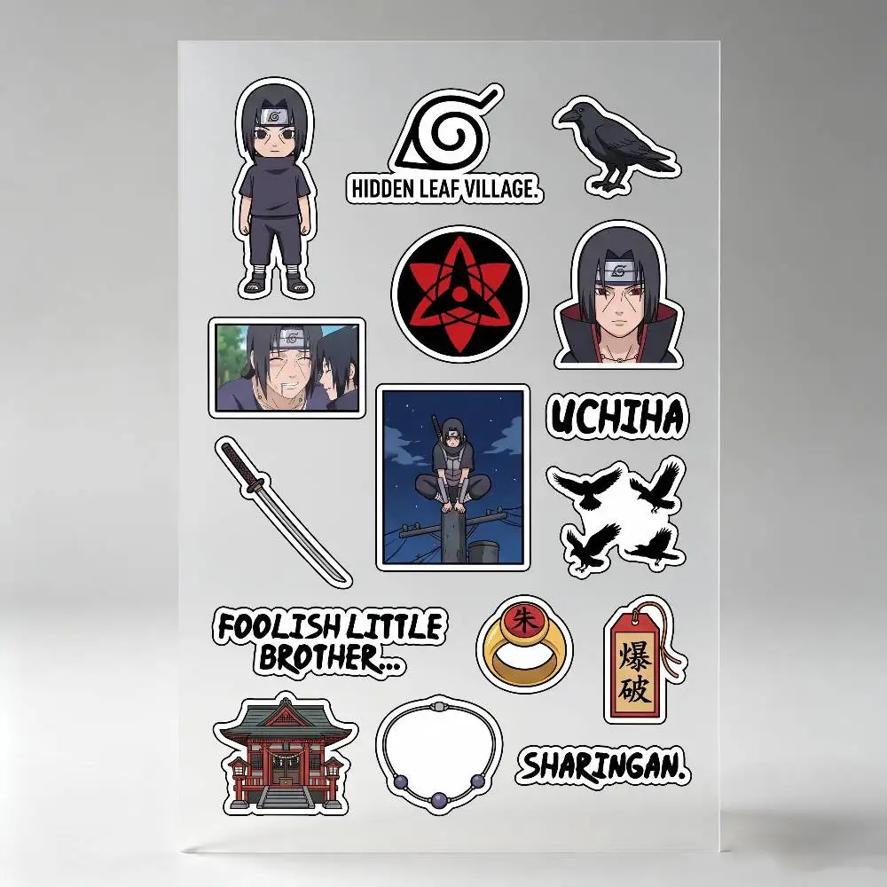 Uchiha Itachi Anime Character Stickers Auto Body Bumper Windows Motorcycle Laptop Walls Vinyl Decal Car Tuning Accessories