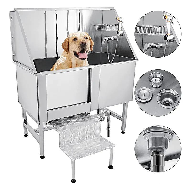 

high quality pet dog grooming bathing tub stainless steel pet bath tub dog grooming spa