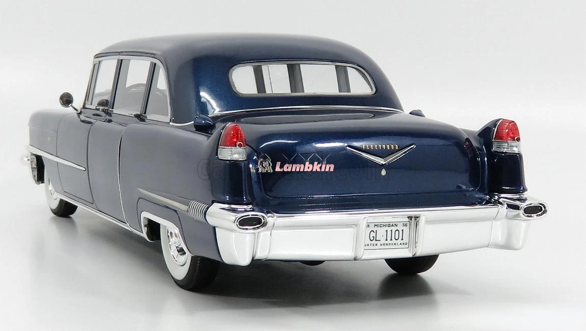 GLM 1:18 For Cadillac Fleetwood 75 Blue Wood Limousine Model Classic Collectible Gift