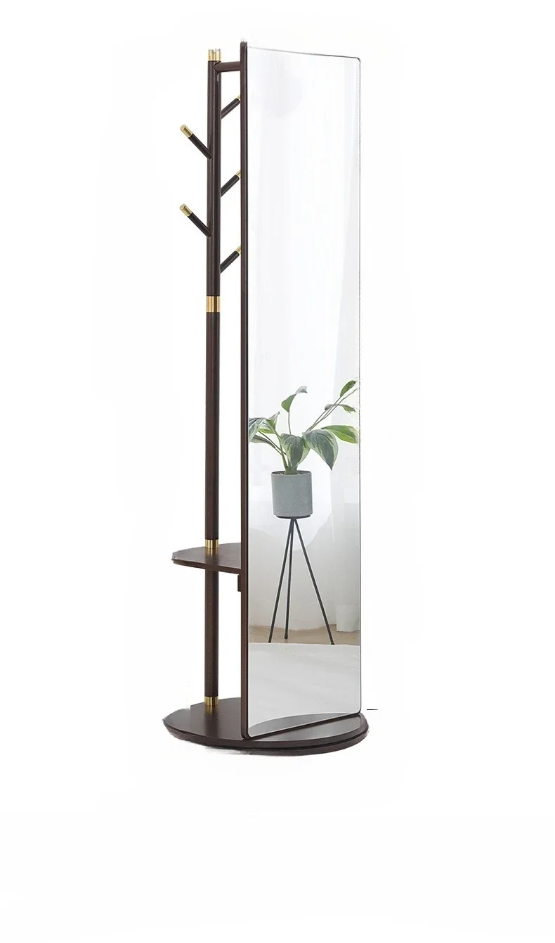 

Rotatable, solid wood, full-length mirror, hanger, coat hat, fitting, bedroom