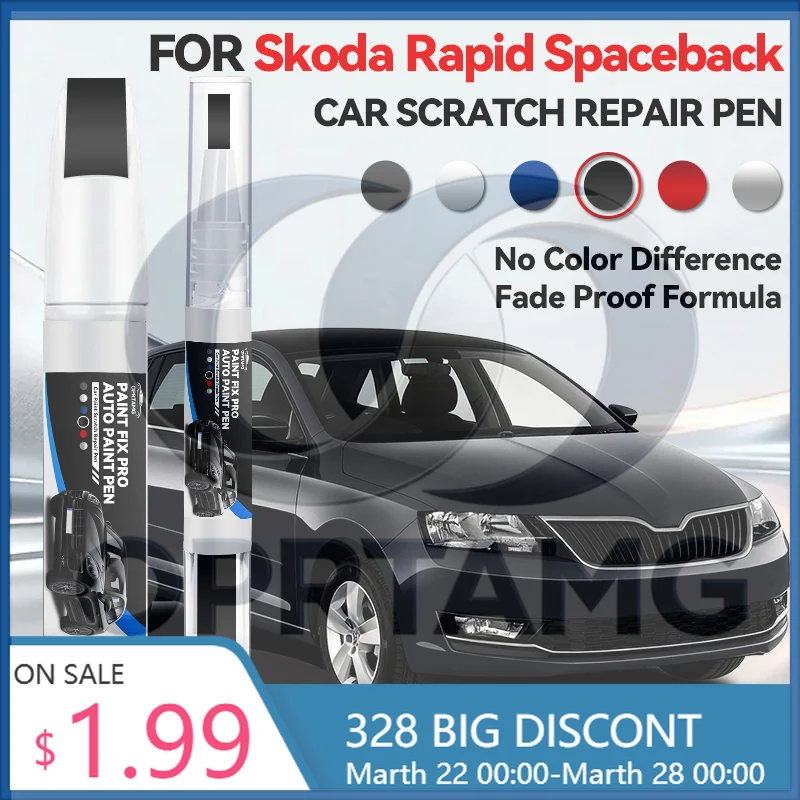 

Автомобильные аксессуары для Skoda Rapid Spaceback 1990-2026: Набор для ремонта царапин на краске (белый LY9L, черный LY9B G)