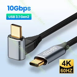 USB C zu USB Typ C 3,1 Gen2 10Gbps Thunderbolt 3 4K @ 60Hz Kabel PD100W 5A schnelle Lade Kabel Für MacBook Pro Dampf Deck Samsung